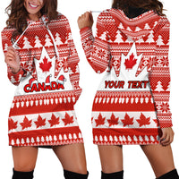 Custom Canada Christmas Hoodie Dress Maple Leaf Unique Style - Wonder Print Shop