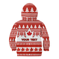Custom Canada Christmas Kid Hoodie Maple Leaf Unique Style - Wonder Print Shop