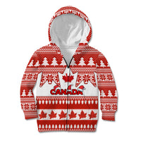 Custom Canada Christmas Kid Hoodie Maple Leaf Unique Style - Wonder Print Shop