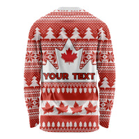 Custom Canada Christmas Long Sleeve Shirt Maple Leaf Unique Style - Wonder Print Shop
