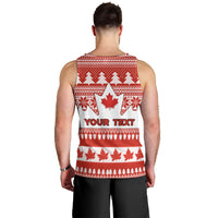 Custom Canada Christmas Men Tank Top Maple Leaf Unique Style - Wonder Print Shop