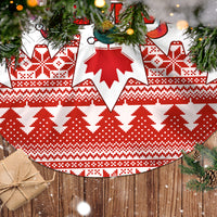 Canada Christmas Tree Skirt Maple Leaf Unique Style - Wonder Print Shop