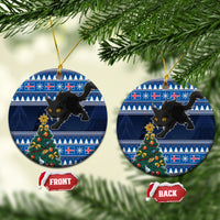 Iceland Christmas Ceramic Ornament Yule Cat With Xmas Tree - Wonder Print Shop