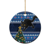 Iceland Christmas Ceramic Ornament Yule Cat With Xmas Tree - Wonder Print Shop