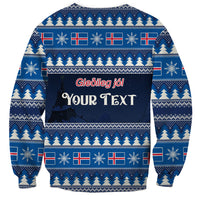 Custom Iceland Christmas Sweatshirt Yule Cat With Xmas Tree - Wonder Print Shop