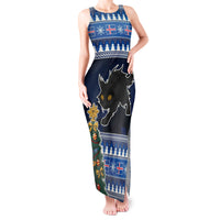 Custom Iceland Christmas Tank Maxi Dress Yule Cat With Xmas Tree - Wonder Print Shop