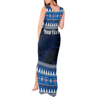 Custom Iceland Christmas Tank Maxi Dress Yule Cat With Xmas Tree - Wonder Print Shop