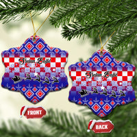 Croatia Christmas Ceramic Ornament Sretan Bozic Croatian Embroidery Patterns - Wonder Print Shop
