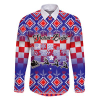 Custom Croatia Christmas Family Matching Summer Maxi Dress and Hawaiian Shirt Sretan Bozic Croatian Embroidery Patterns - Wonder Print Shop