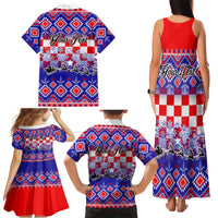 Custom Croatia Christmas Family Matching Tank Maxi Dress and Hawaiian Shirt Sretan Bozic Croatian Embroidery Patterns - Wonder Print Shop