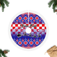 Croatia Christmas Tree Skirt Sretan Bozic Croatian Embroidery Patterns - Wonder Print Shop