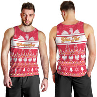 Custom Poland Christmas Men Tank Top Wesolych Swiat Polish Eagle - Wonder Print Shop