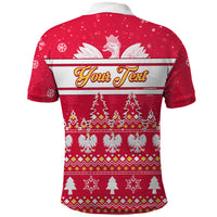 Custom Poland Christmas Polo Shirt Wesolych Swiat Polish Eagle - Wonder Print Shop