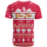 Custom Poland Christmas T Shirt Wesolych Swiat Polish Eagle - Wonder Print Shop