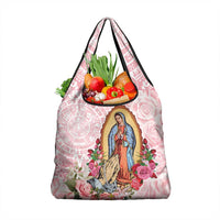 Virgen de Guadalupe Grocery Bag Rose Flower Mexican Aztec Pattern
