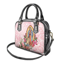Virgen de Guadalupe Shoulder Handbag Rose Flower Mexican Aztec Pattern