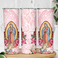 Virgen de Guadalupe Skinny Tumbler Rose Flower Mexican Aztec Pattern - Wonder Print Shop