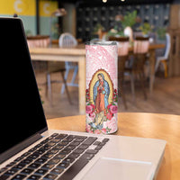 Virgen de Guadalupe Skinny Tumbler Rose Flower Mexican Aztec Pattern - Wonder Print Shop