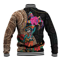 Las Posadas Baseball Jacket Pinata With Mexican Aztec Circle - Wonder Print Shop