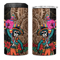 Las Posadas 4 in 1 Can Cooler Tumbler Pinata With Mexican Aztec Circle - Wonder Print Shop