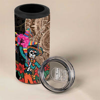 Las Posadas 4 in 1 Can Cooler Tumbler Pinata With Mexican Aztec Circle - Wonder Print Shop