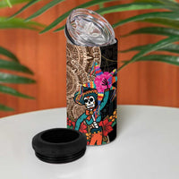 Las Posadas 4 in 1 Can Cooler Tumbler Pinata With Mexican Aztec Circle - Wonder Print Shop