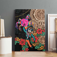 Las Posadas Canvas Wall Art Pinata With Mexican Aztec Circle - Wonder Print Shop