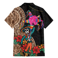 Las Posadas Family Matching Mermaid Dress and Hawaiian Shirt Pinata With Mexican Aztec Circle - Wonder Print Shop