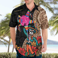Las Posadas Hawaiian Shirt Pinata With Mexican Aztec Circle - Wonder Print Shop