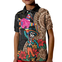 Las Posadas Kid Polo Shirt Pinata With Mexican Aztec Circle - Wonder Print Shop