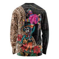 Las Posadas Long Sleeve Shirt Pinata With Mexican Aztec Circle - Wonder Print Shop