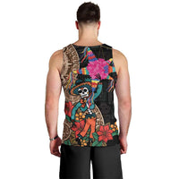 Las Posadas Men Tank Top Pinata With Mexican Aztec Circle - Wonder Print Shop