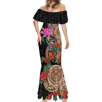 Las Posadas Mermaid Dress Pinata With Mexican Aztec Circle - Wonder Print Shop