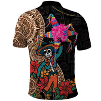 Las Posadas Polo Shirt Pinata With Mexican Aztec Circle - Wonder Print Shop