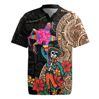 Las Posadas Rugby Jersey Pinata With Mexican Aztec Circle - Wonder Print Shop