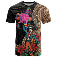 Las Posadas T Shirt Pinata With Mexican Aztec Circle - Wonder Print Shop