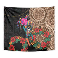 Las Posadas Tapestry Pinata With Mexican Aztec Circle - Wonder Print Shop