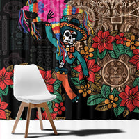 Las Posadas Window Curtain Pinata With Mexican Aztec Circle - Wonder Print Shop