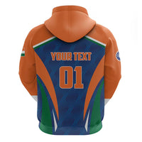 Custom India Cricket Zip Hoodie The Men In Blue Champions - Wonder Print Shop