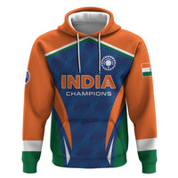 Custom India Cricket Zip Hoodie The Men In Blue Champions - Wonder Print Shop