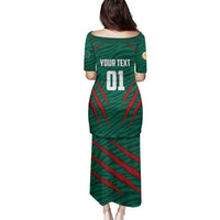 Custom Bangladesh Cricket Family Matching Puletasi and Hawaiian Shirt The Tigers Go Champions - Wonder Print Shop