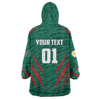 Custom Bangladesh Cricket Wearable Blanket Hoodie The Tigers Go Champions - Wonder Print Shop