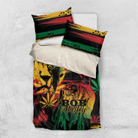 Reggae King Marley One Love Bedding Set Rastafarian Lion Grunge
