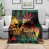 Reggae King Marley One Love Blanket Rastafarian Lion Grunge