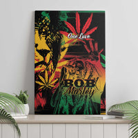 Reggae King Marley One Love Canvas Wall Art Rastafarian Lion Grunge