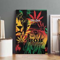 Reggae King Marley One Love Canvas Wall Art Rastafarian Lion Grunge
