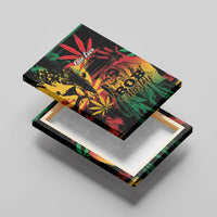 Reggae King Marley One Love Canvas Wall Art Rastafarian Lion Grunge