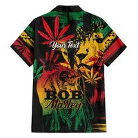 Personalized Reggae King Marley One Love Family Matching Tank Maxi Dress and Hawaiian Shirt Rastafarian Lion Grunge
