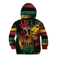 Personalized Reggae King Marley One Love Kid Hoodie Rastafarian Lion Grunge