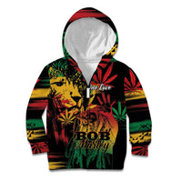 Personalized Reggae King Marley One Love Kid Hoodie Rastafarian Lion Grunge